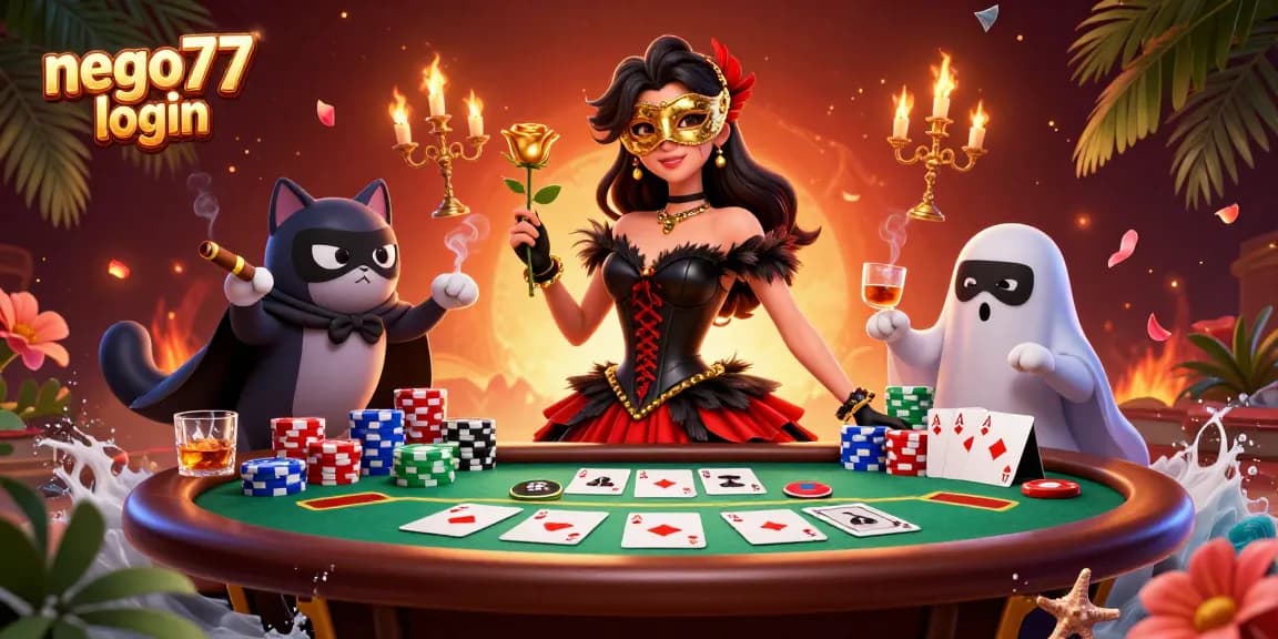 Engage with nego77 login for exciting poker experience with vibrant and colorful 3D characters.