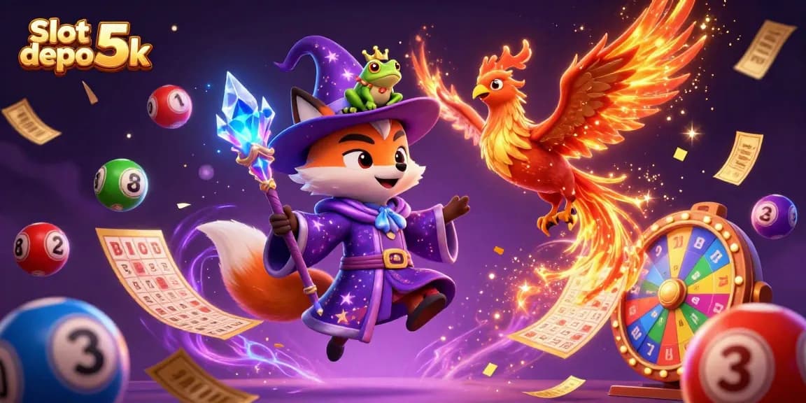 Experience thrilling games with Slot depo 5k in a vibrant casino scene filled with excitement.