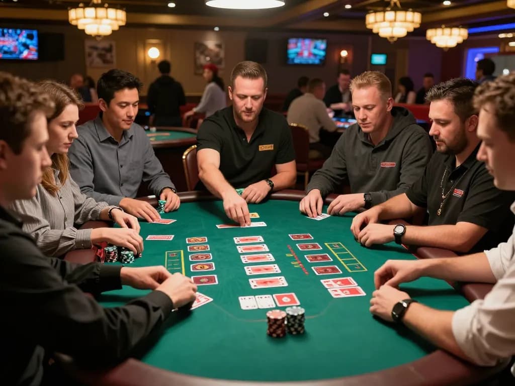 Action-packed F168 nhà cái gameplay with players eagerly betting and cards being dealt