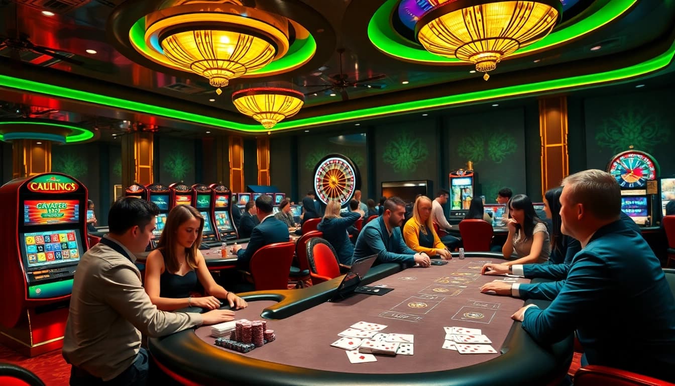 Experience the thrill of 3Dbet casino with vibrant gaming tables and dynamic atmosphere.