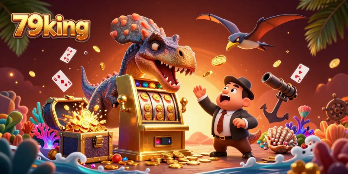Catch flying coins with 79king in this thrilling casino-themed 3D digital illustration.