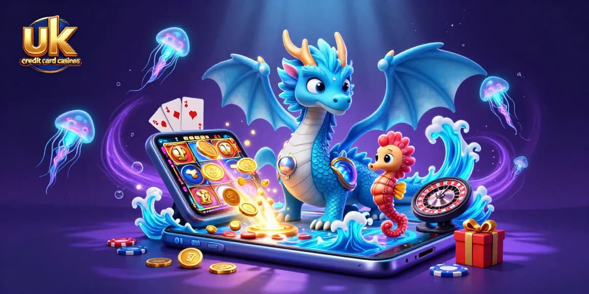 Experience the thrill at uk credit card casinos with a vibrant underwater scene filled with gaming elements.