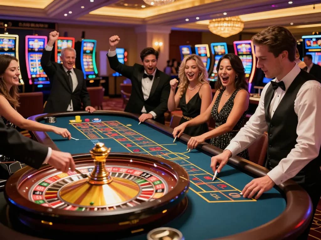 C168 players engaged at an exciting roulette table during a heated game action.