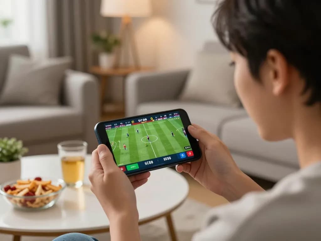 Engaging smartphone sports betting session on SC88 platform, highlighting strategic odds checking
