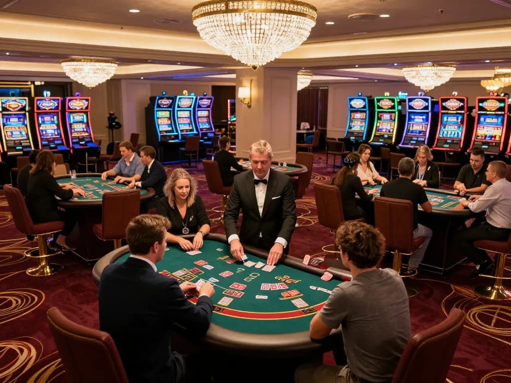 Players enjoying blackjack at GG88 casino, engaging in strategic card gameplay.