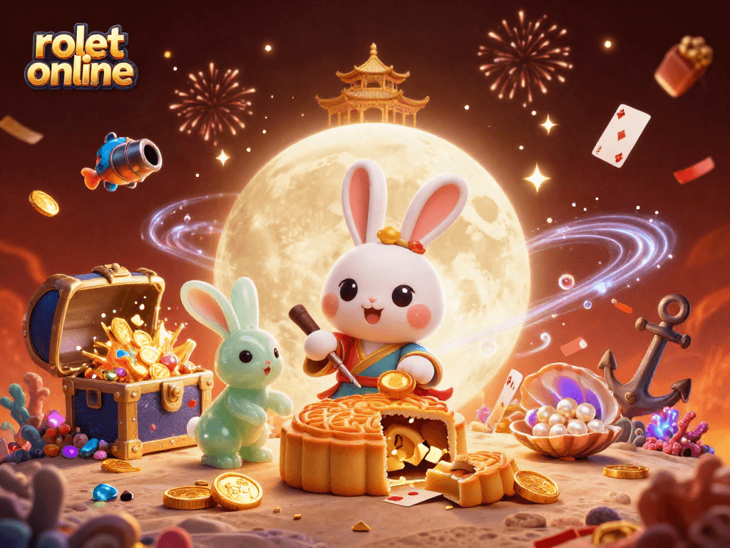 Engage in thrilling gameplay with rolet online at this vibrant 3D casino illustration.