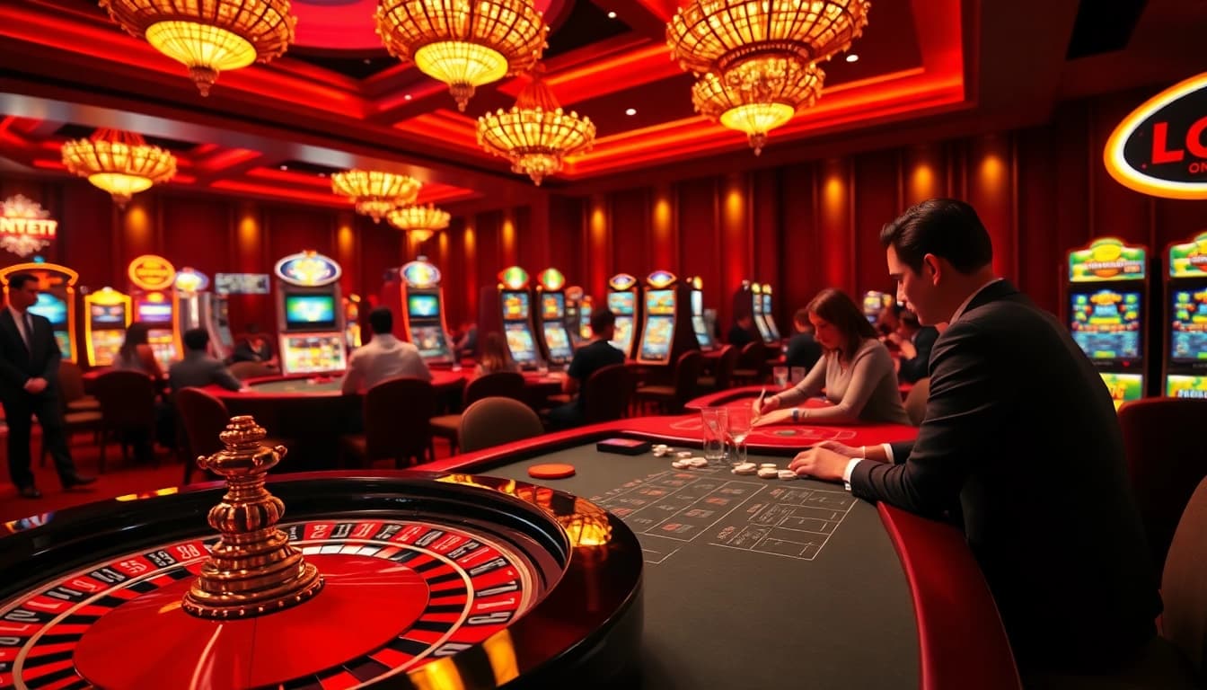 Casino excitement at nhà cái cm88 with players focused on a lively roulette table.