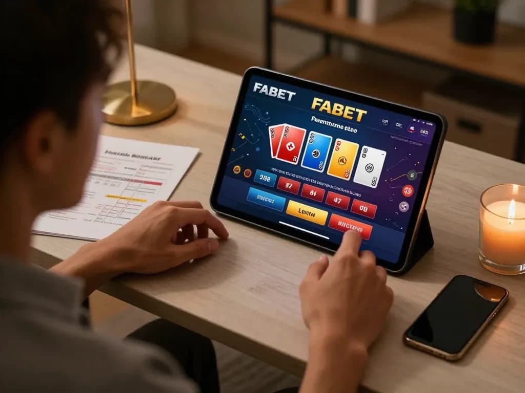 Player engaging in online gambling at FABET with strategies and immersive environment.