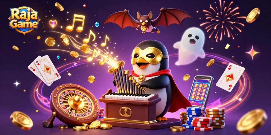 Play exciting games with Raja Game featuring vibrant characters and dynamic casino elements.