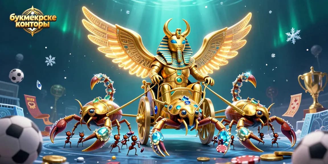 Win at букмекерские конторы with a vibrant scene of gold and sports symbols
