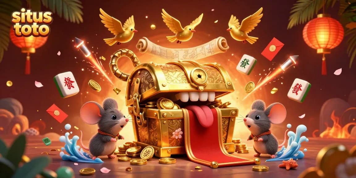 Engage with situs toto and explore thrilling gaming adventures in this vibrant 3D illustration.