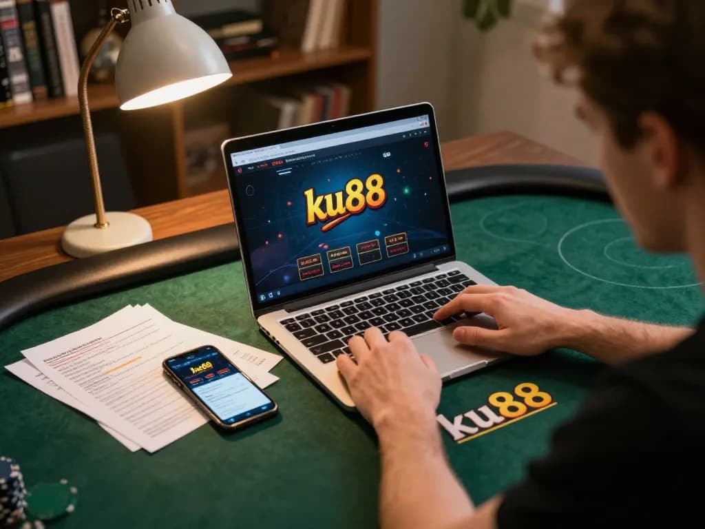 Player engaged in online poker game on ku88, showcasing strategic bets and gameplay.
