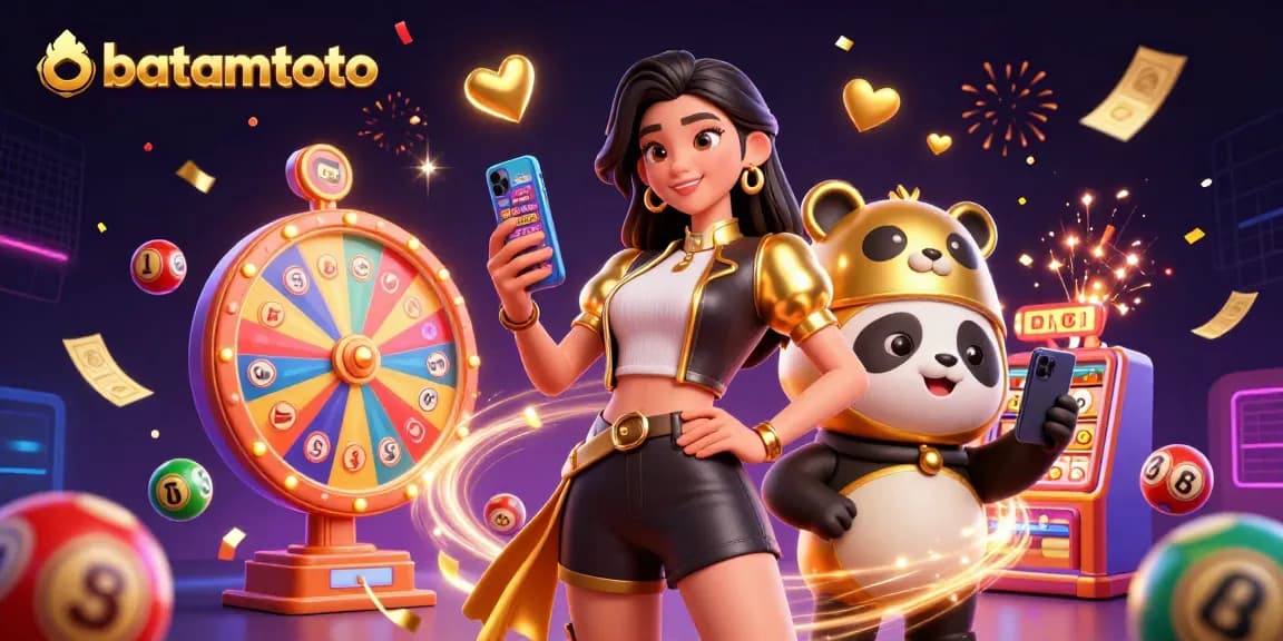 Engage in the exciting world of BATAMTOTO with a vibrant illustration showcasing fair play and winning opportunities.