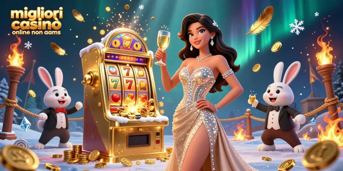 Vivi l'emozione nei migliori casinò online non aams con una slot machine a jackpot d'oro e un'azione dinamica del casinò.