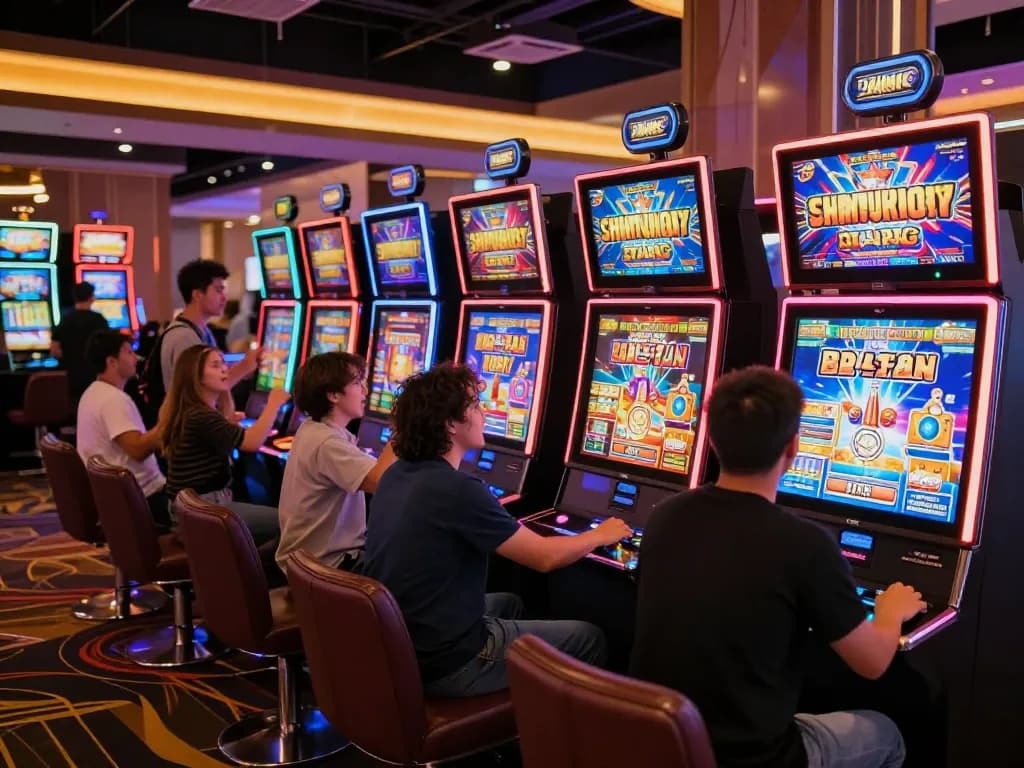 Players enjoying exciting game slot populer experiences at a vibrant casino
