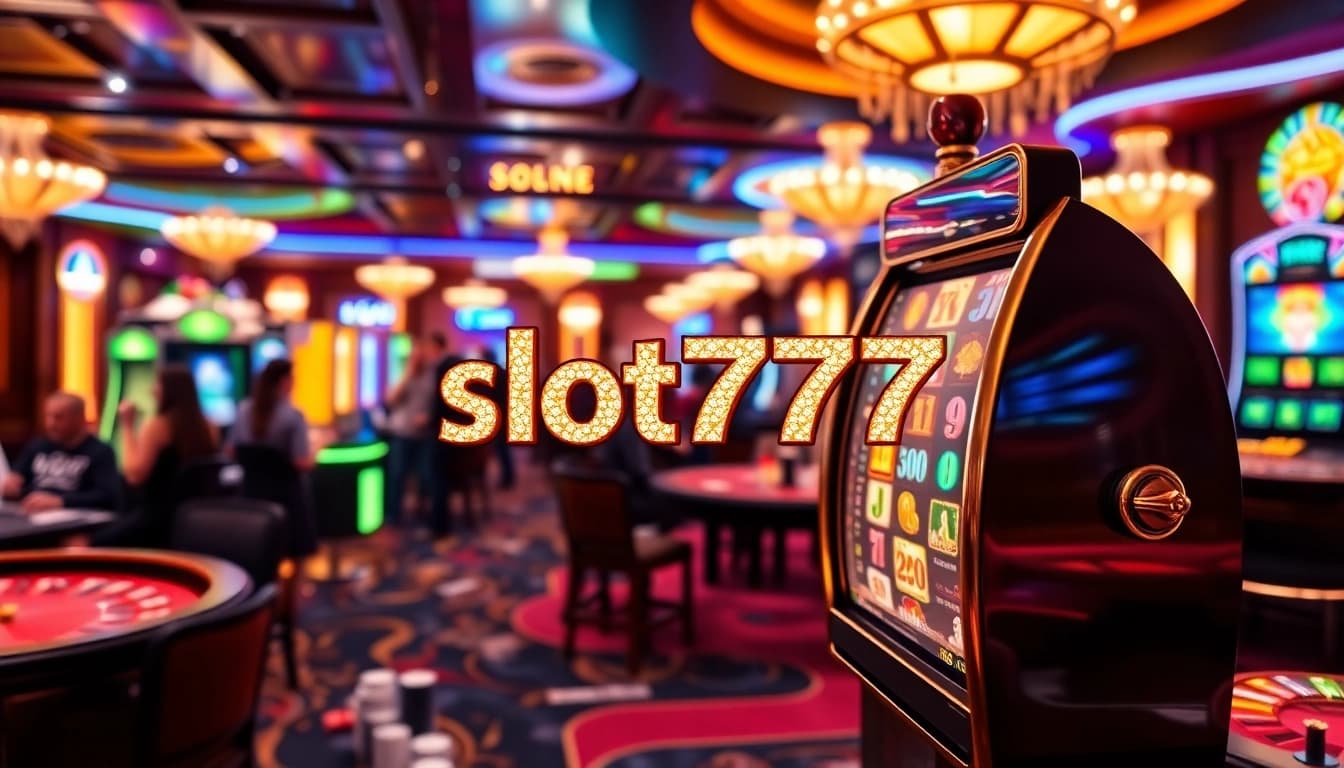 Experience the excitement of slot777 gameplay with vibrant slot machines and casino action.