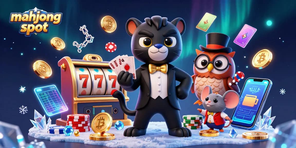 Engage in thrilling mahjong slot gameplay with vibrant characters and dynamic casino elements.