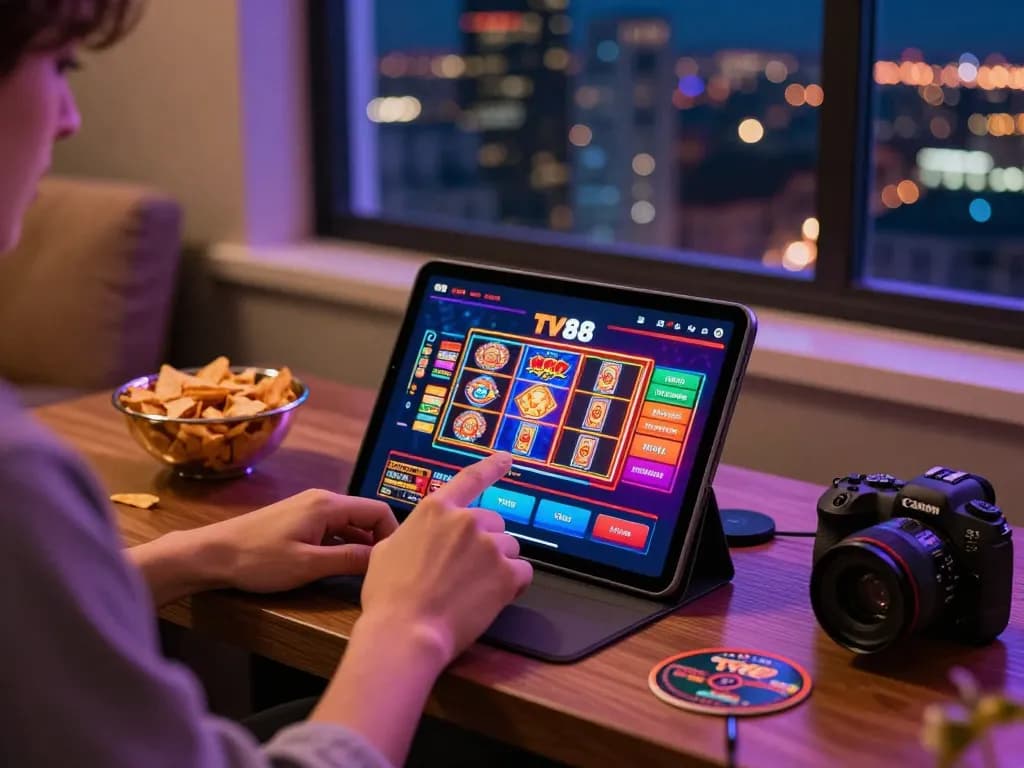 Interactive TV88 gaming experience showing vibrant casino games and engaging user interface.