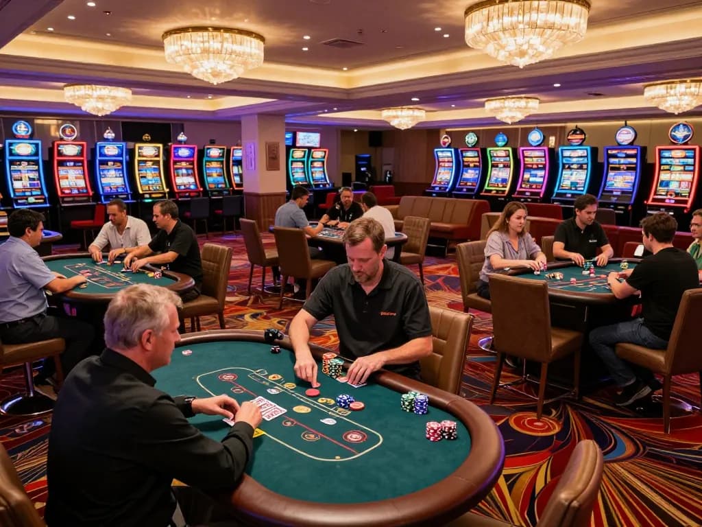 Experience the vibrant atmosphere of luck88 casino with players actively engaging in exciting games
