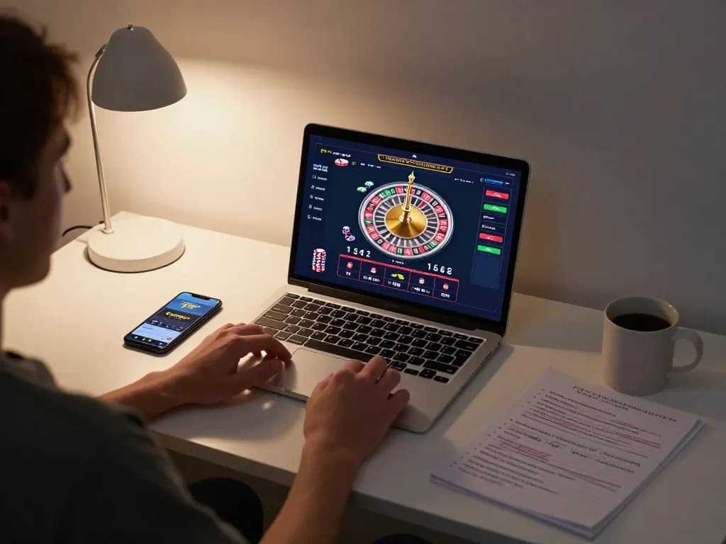 Player engaging with 79club live dealer game on laptop with betting strategies