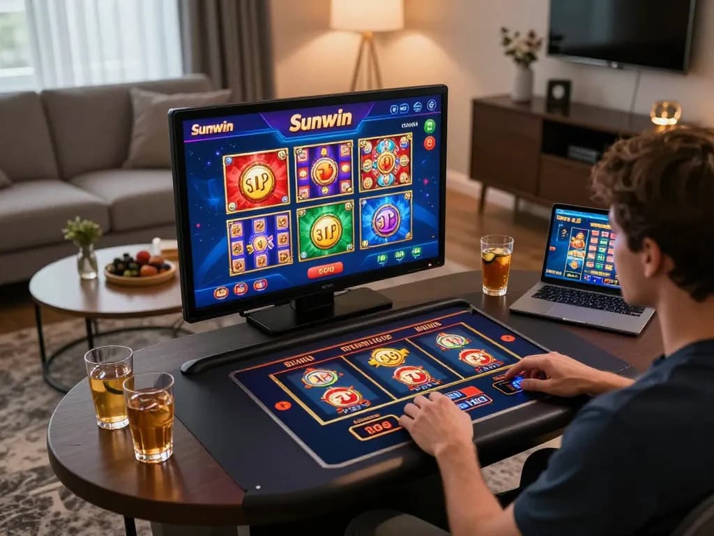 Experience engaging gameplay on the Sunwin app with a player immersed in strategic betting.