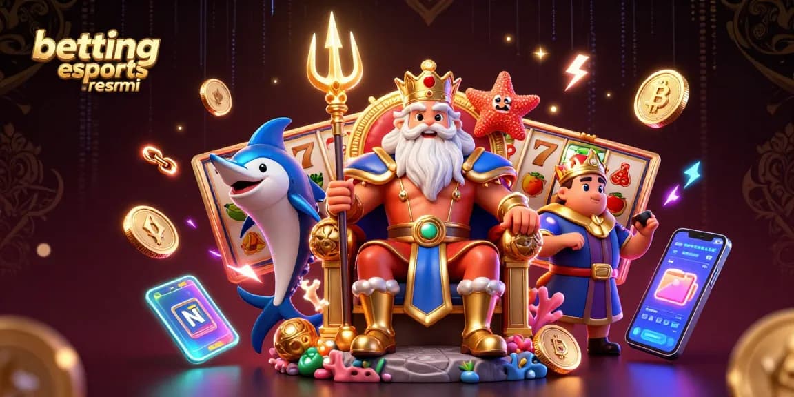 Engage with betting esports resmi featuring vibrant 3D casino characters, slots, and cryptocurrency elements.