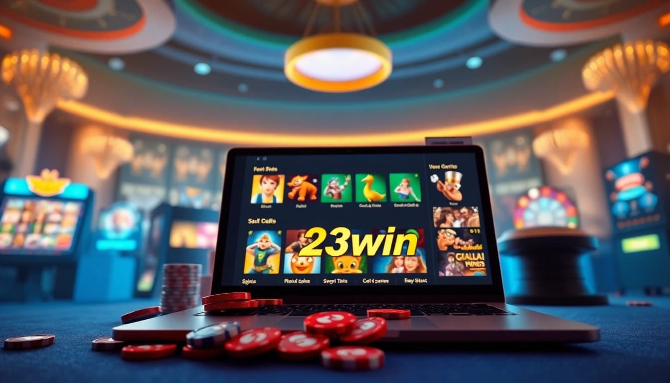 Immersive online gaming scene at 23win showcasing various games and a user-friendly interface.