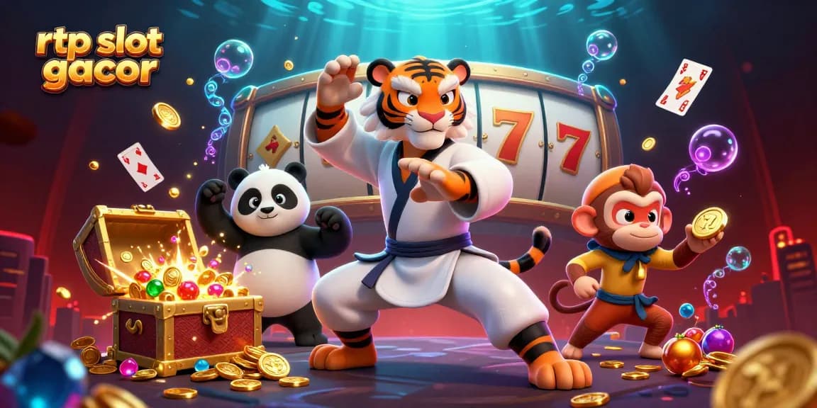 Experience the thrill with rtp slot gacor as a kung fu tiger master and friends explore a dynamic slot world.