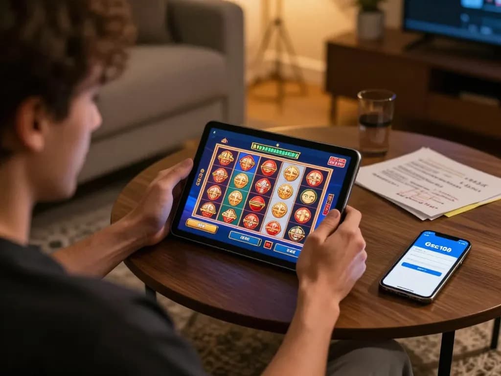 Engaging with the Gsc108 Login interface while enjoying online slot games at home