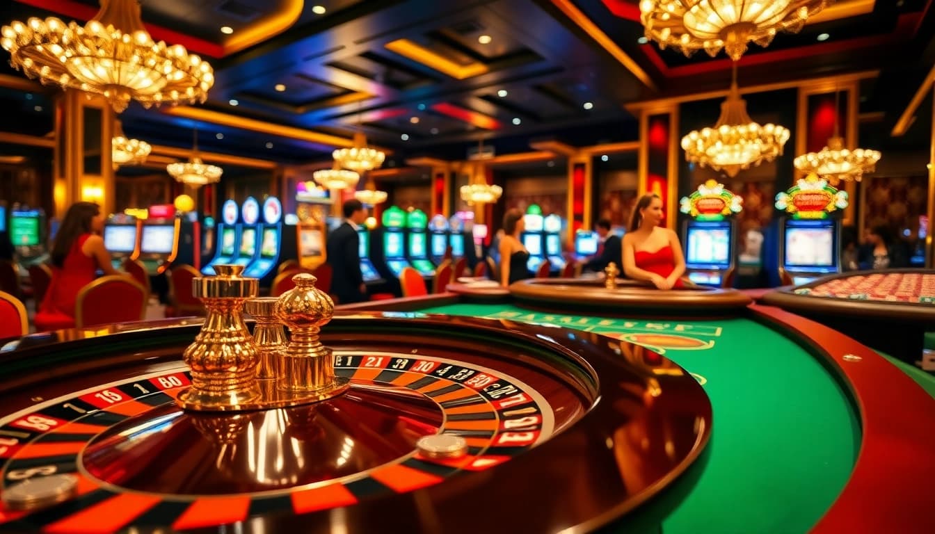 Experience the thrill of gaming at 78WIN with lively roulette action and vibrant casino ambiance.