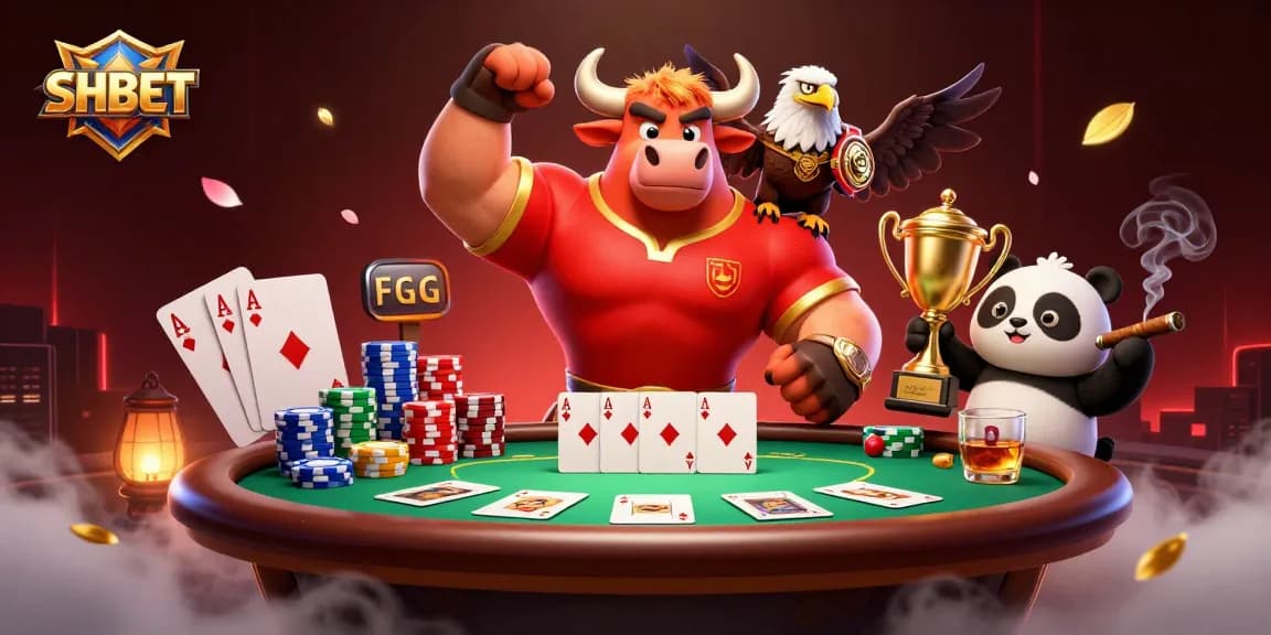 Experience thrilling victories at SHBET's vibrant casino scene with iconic gaming elements.