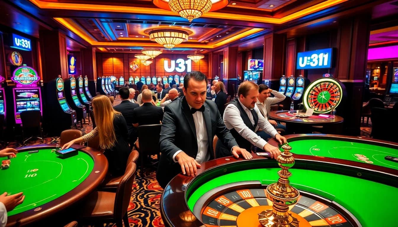 Experience the thrill of u31 casino gaming with vibrant tables and excited players.