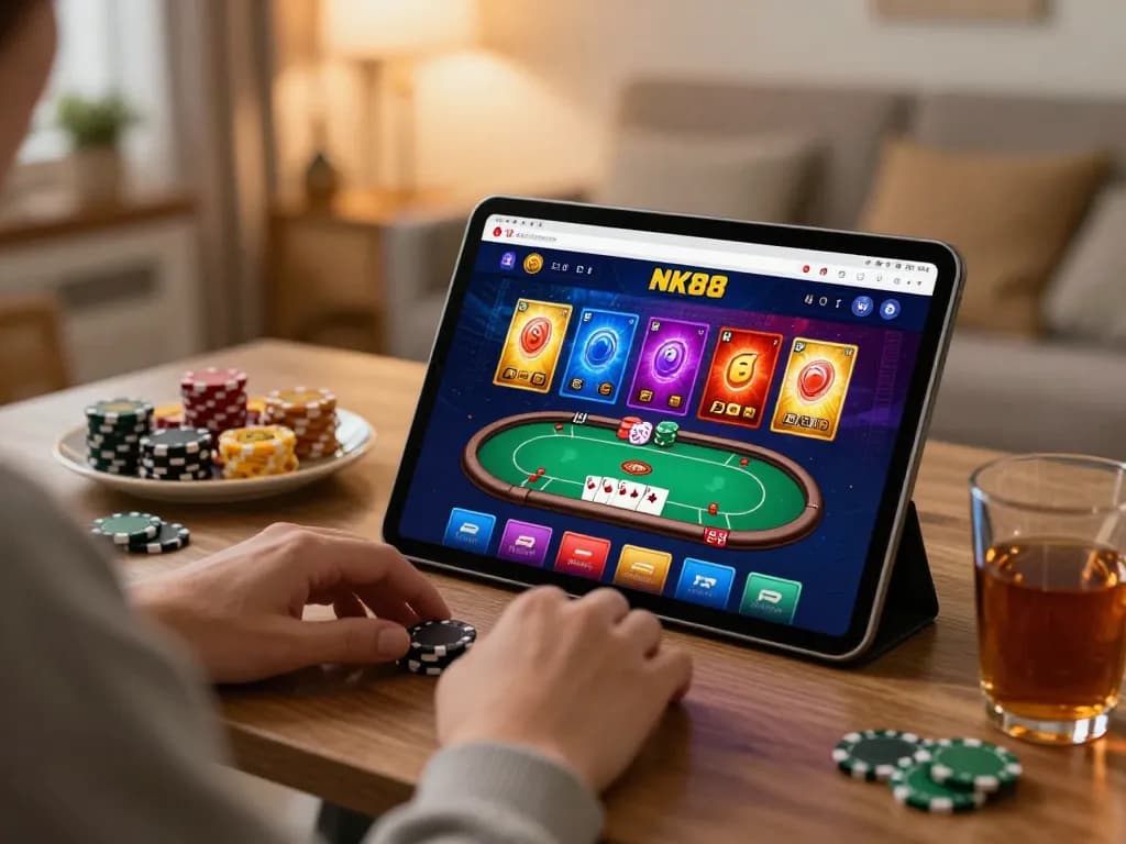Enjoying online gaming on the NK88 app from home showcases modern gambling with convenience and excitement