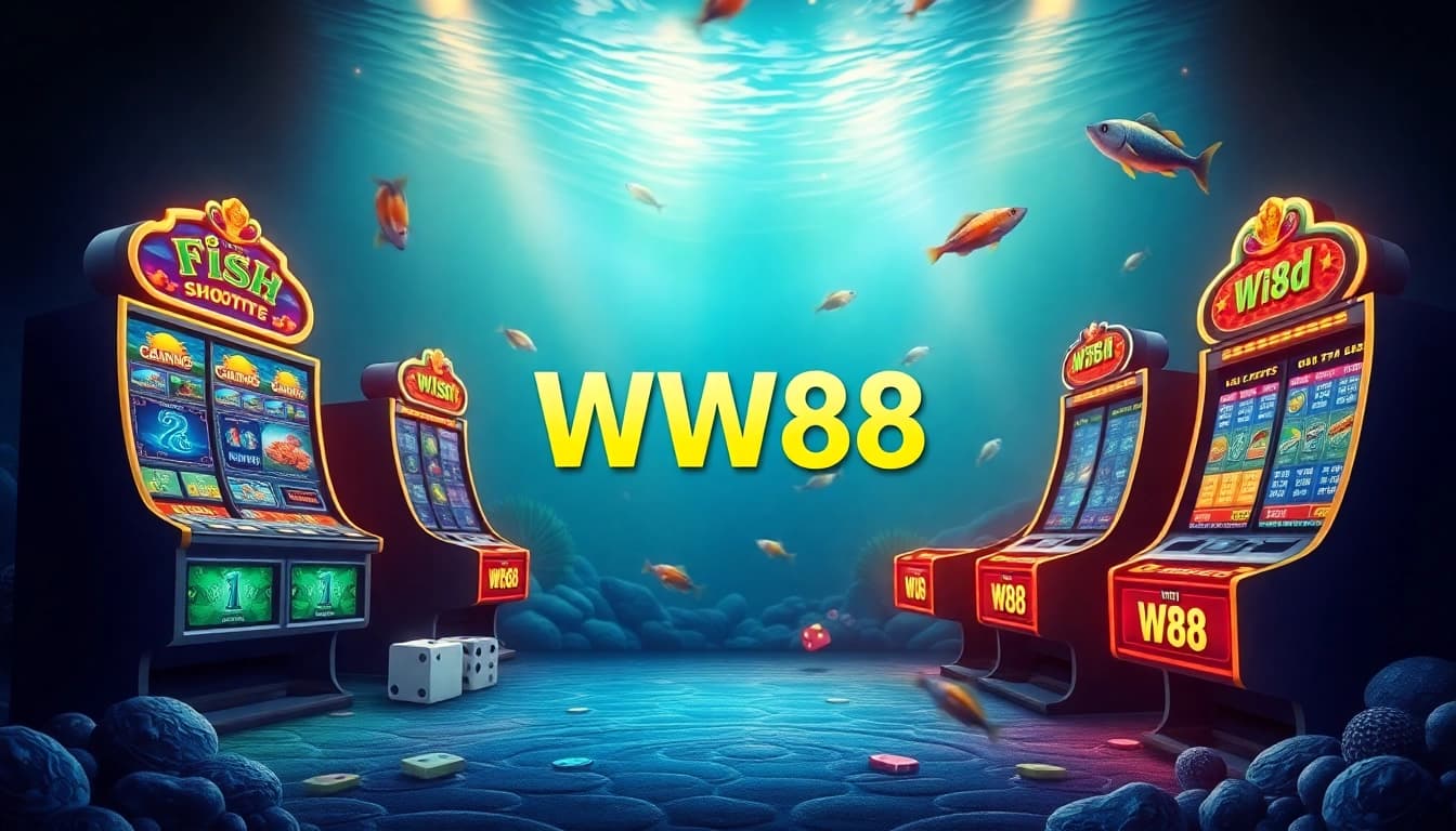 WW88 gaming platform showcasing vibrant casino games, dynamic slots, and ocean-themed elements.