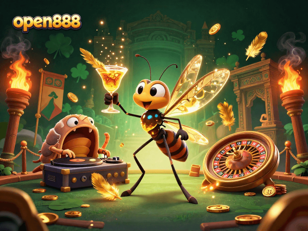 Engage in exhilarating games at open888 featuring vibrant 3D casino characters and dynamic elements.