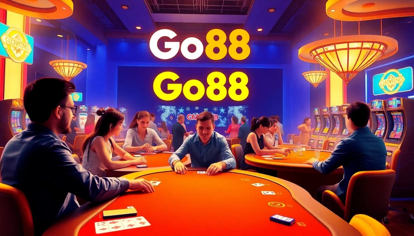 Go88 online casino experience showcasing diverse players and vibrant casino games.