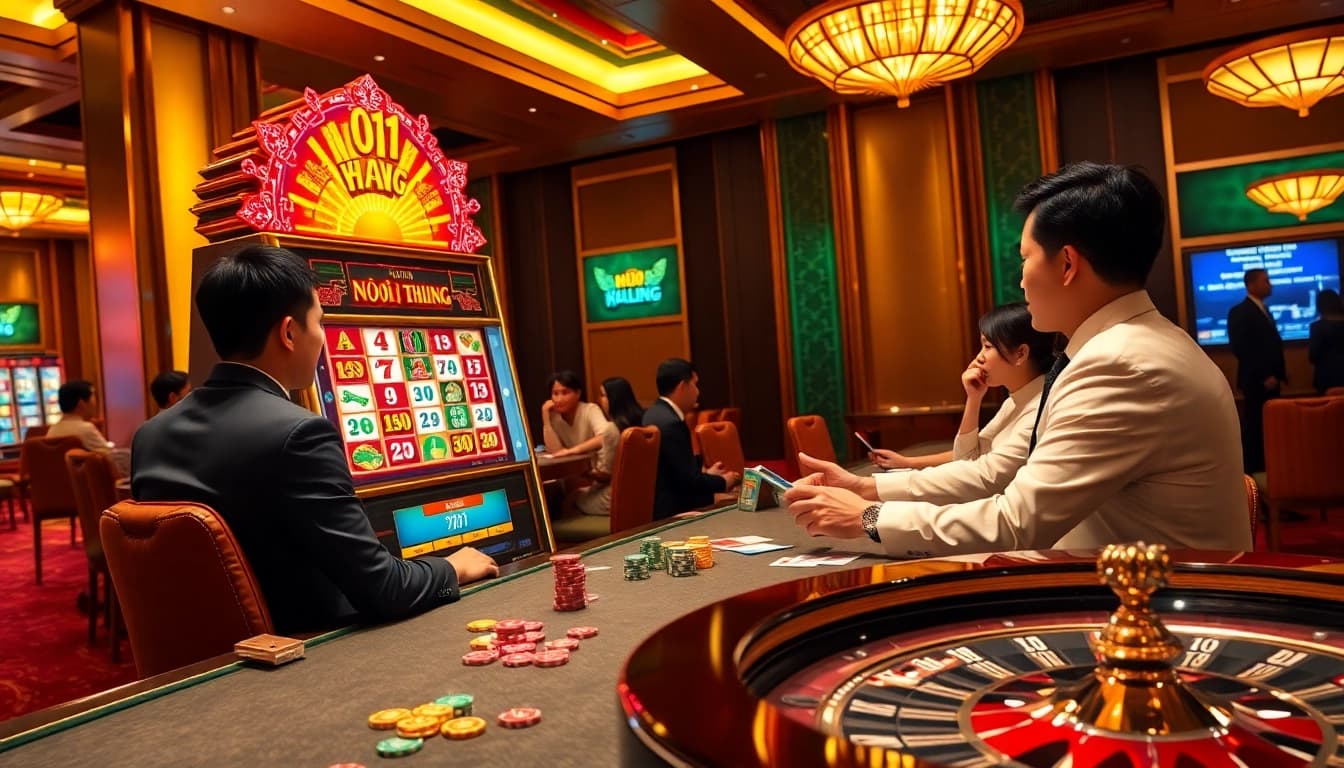Experience the excitement of Nổ Hũ Đổi Thưởng at a luxurious casino slot machine.