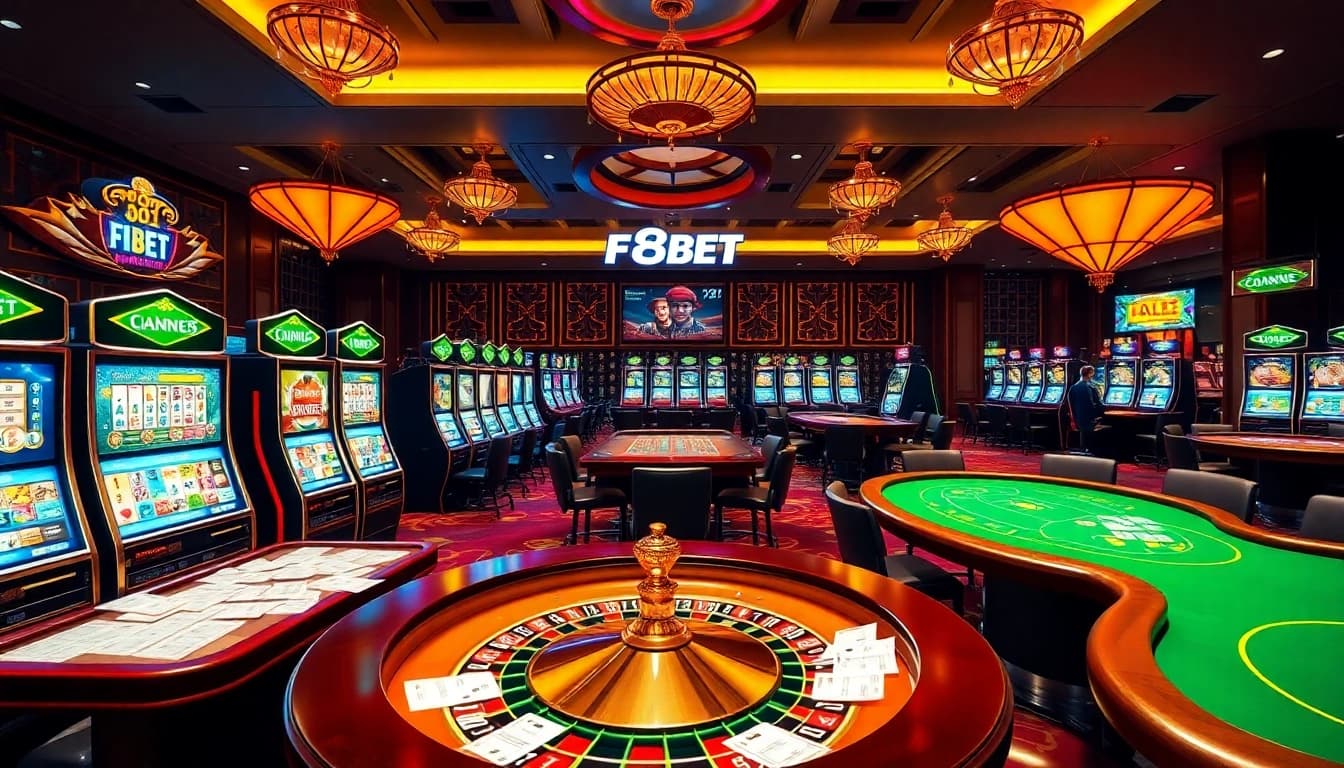 Experience the thrill of Đăng Ký F8BET with vibrant casino elements and exciting gaming action.