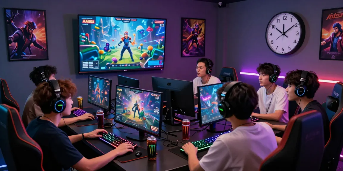 Exciting gaming scene with friends enjoying AA88 COM together, showcasing vibrant atmosphere and competitive spirit.