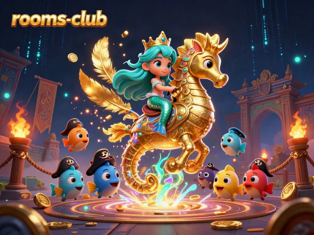 Menangkan hadiah di rooms-club dengan putaran slot penuh warna yang dikelilingi makhluk laut menawan.
