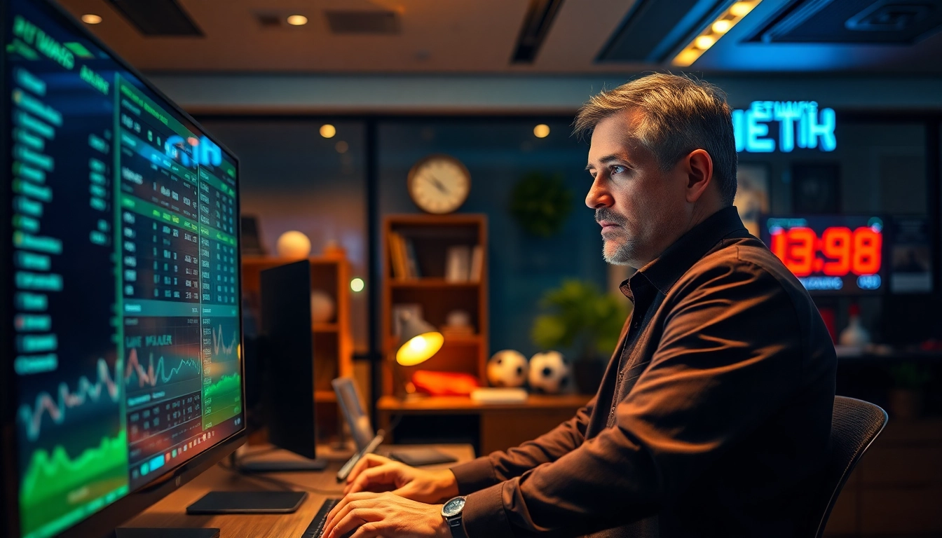 Expert betting analysis at keonhacai with real-time odds displayed on a digital screen.