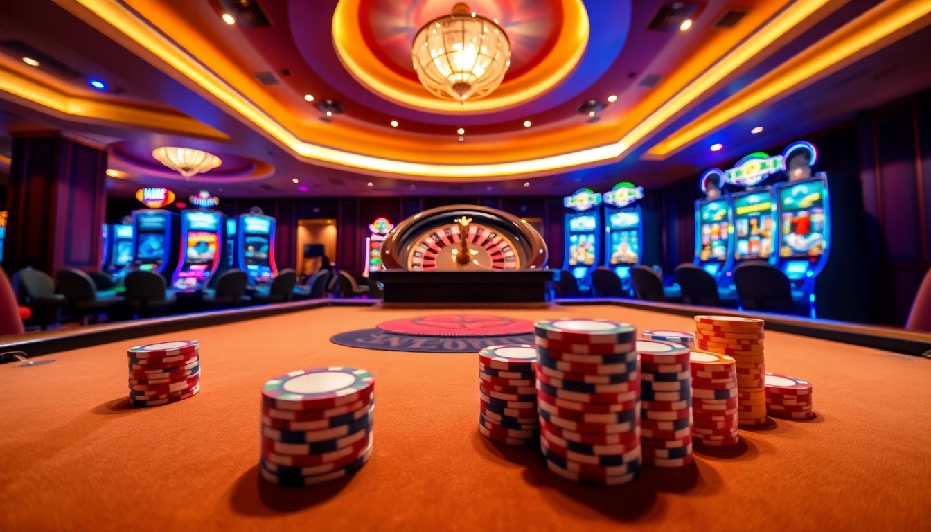 Experience thrilling gameplay at 99OK COM with elegant casino tables and vibrant slot machines.