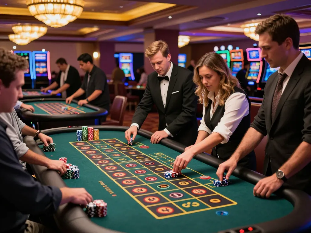 Go88 players enthusiastically betting at roulette tables in a dynamic casino environment