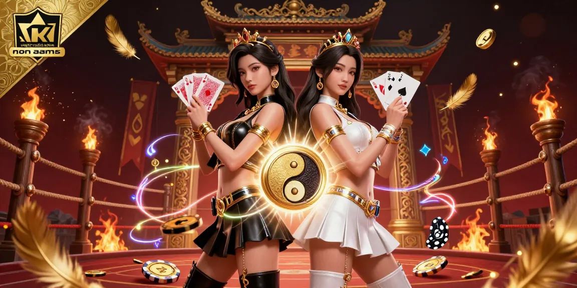 Migliori casinò online non aams che mostrano donne asiatiche dinamiche con carte da gioco in un ambiente di casinò energetico.