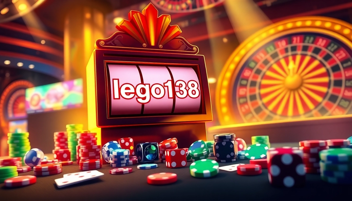 Players engaging with the lego138 slot machine, showcasing luxury and casino excitement.