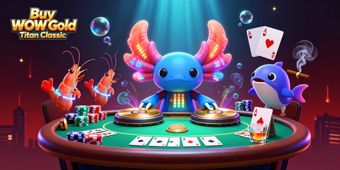 Engage in the world of gambling as you buy WoW Gold Titan Classic with vibrant underwater casino characters.