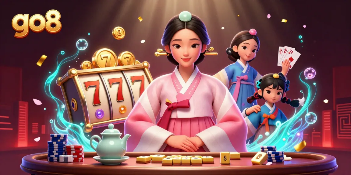 Experience go8's exciting casino adventures in a vibrant and dynamic illustrated scene