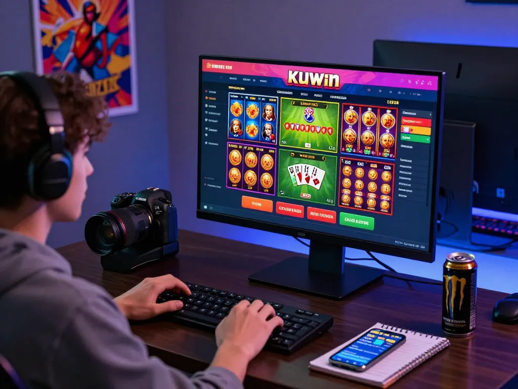 Engaging KUWIN online gaming experience with vibrant graphics and user interaction.