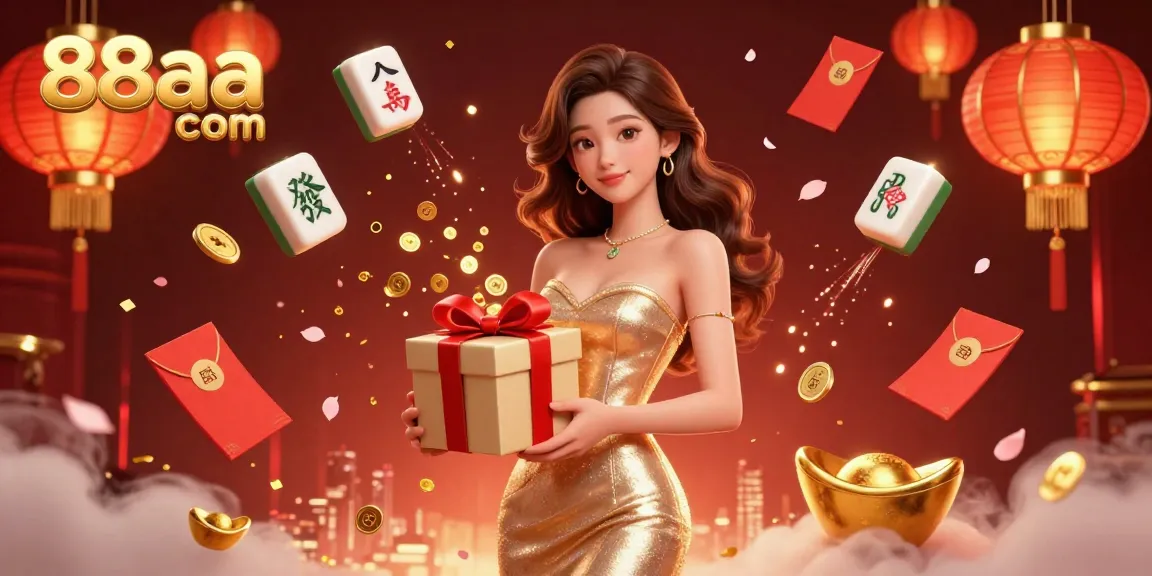 Win big at 88aa com with a festive Lunar New Year casino scene featuring golden coins and joyful celebration elements.