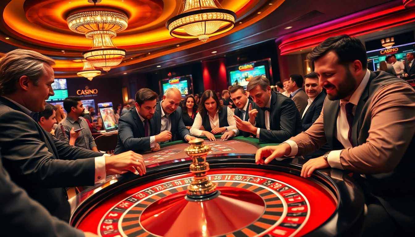 Experience the thrill of AT99 casino games with players engaged in roulette action.